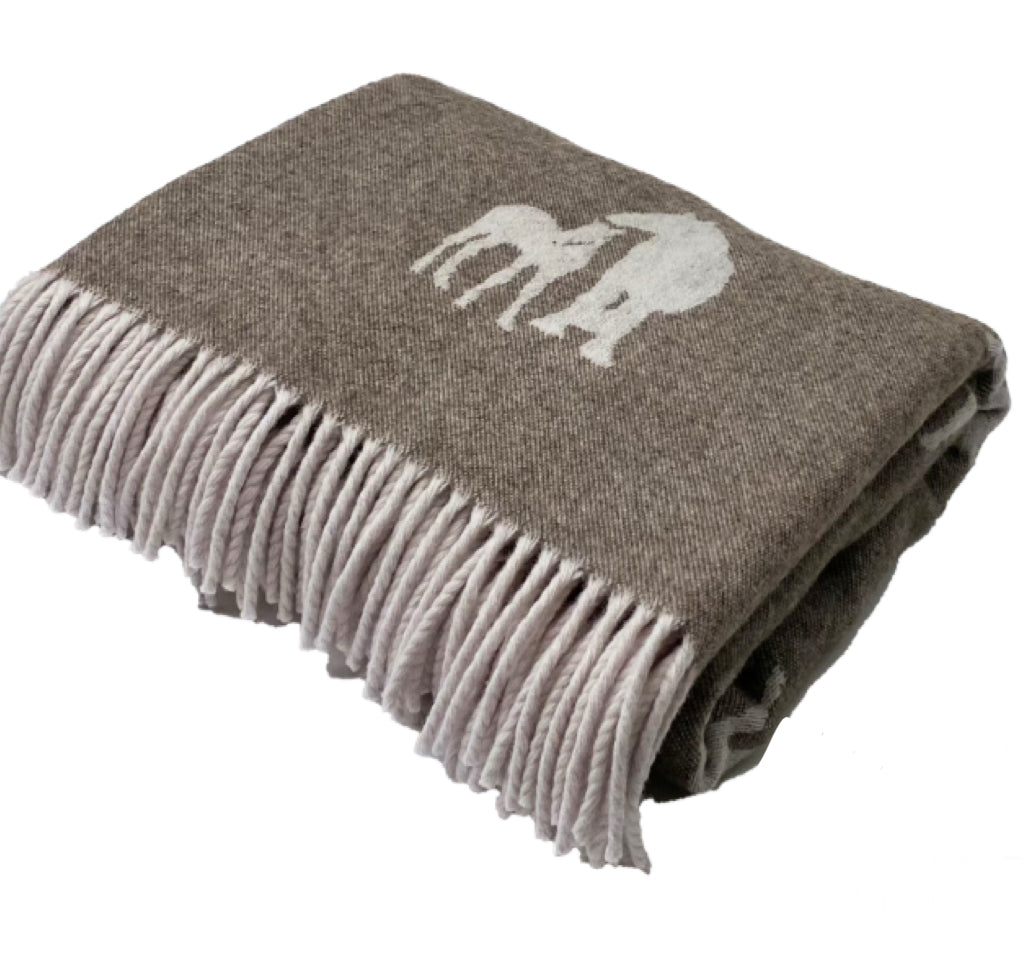 Horse Chestnut Wool Throw