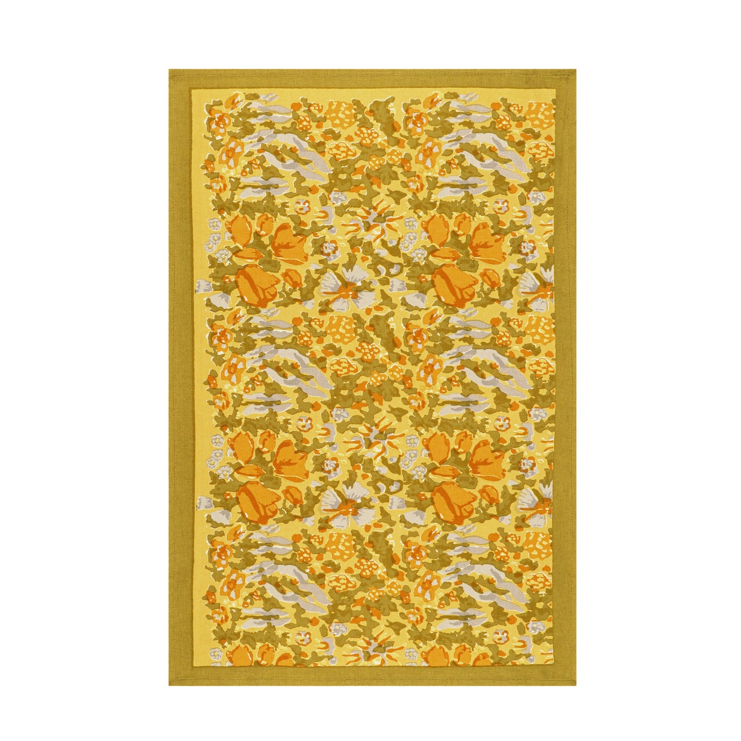 Jardin Mustard & Grey Tea Towel