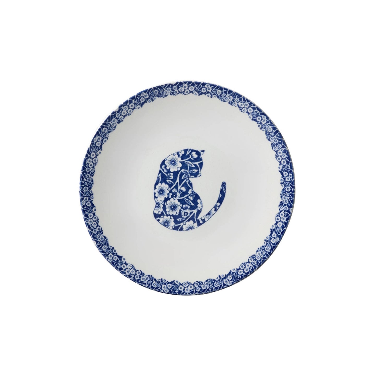 Blue Calico Cat Butter Pat