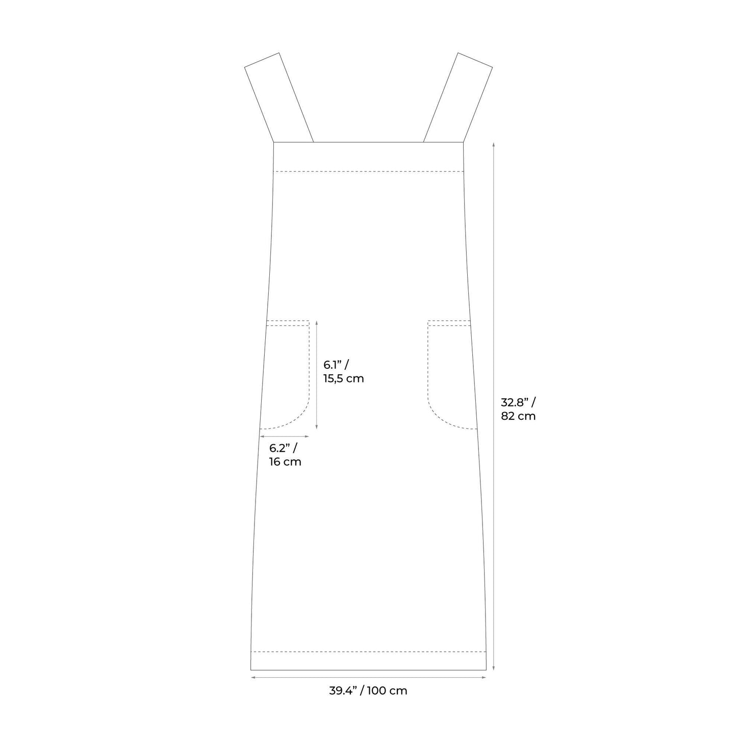 Linen Cross-Back Apron