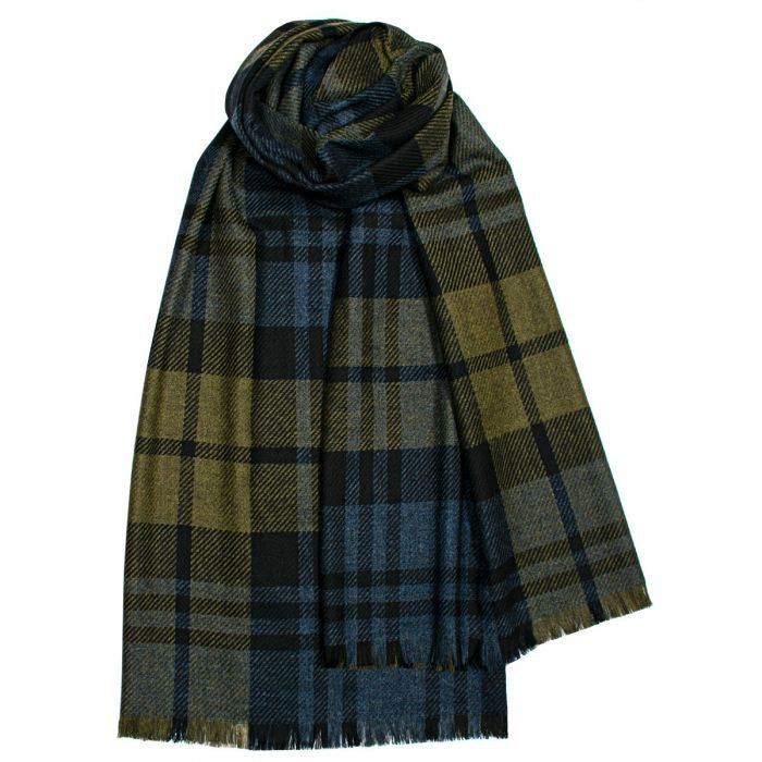 Black Watch Olive Wool Scarf