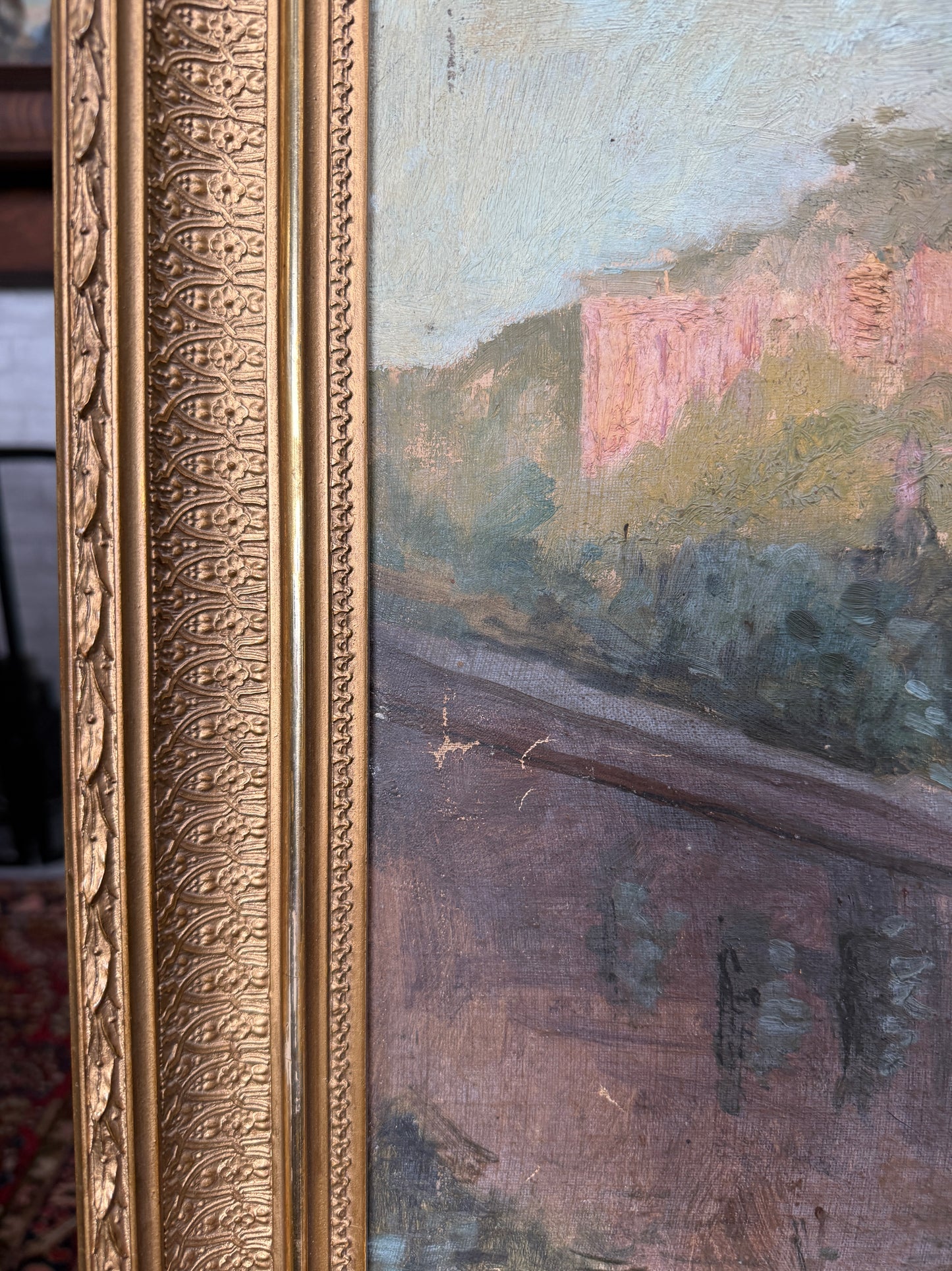 Oil Painting of French Castle