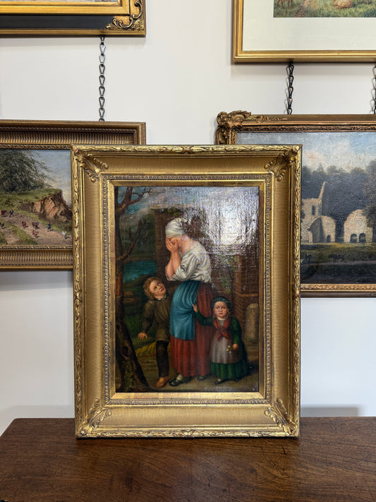 A Mothers Distress Oil Painting