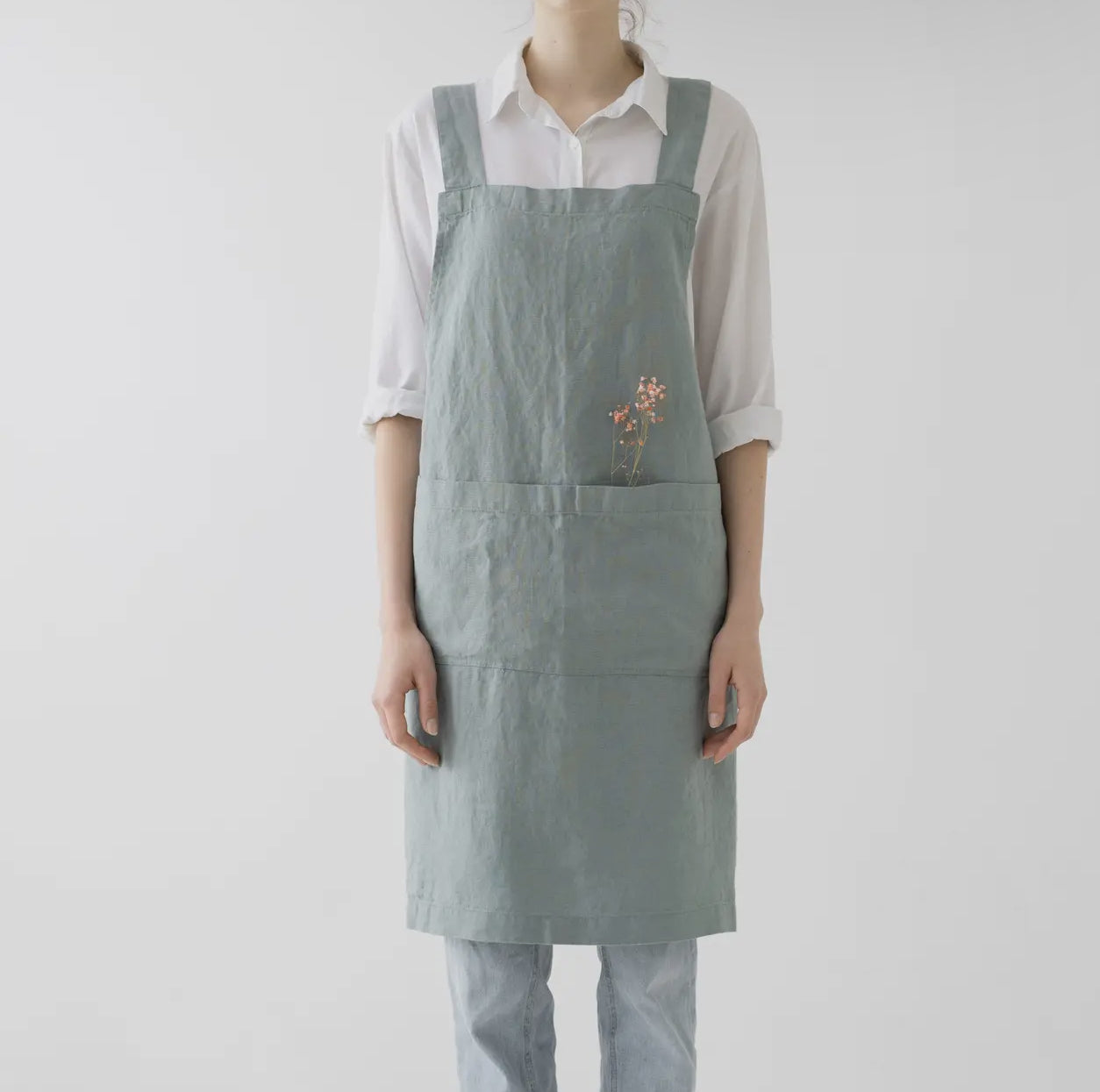 Linen Crossback Apron