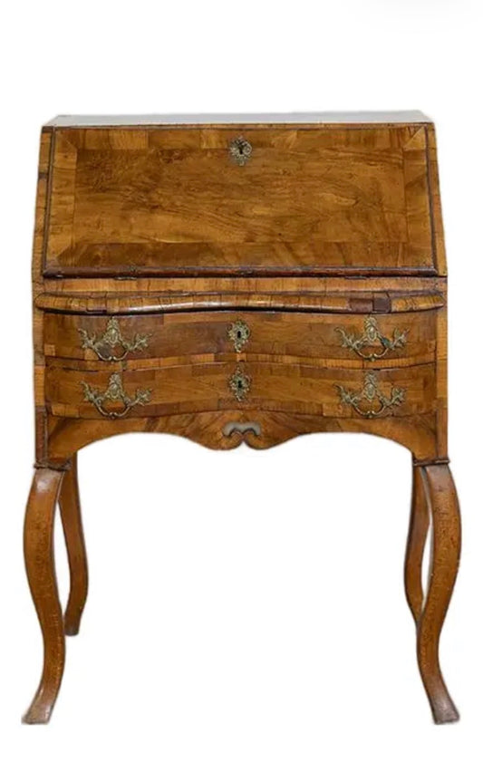 Louis XV Burled Walnut Secretary