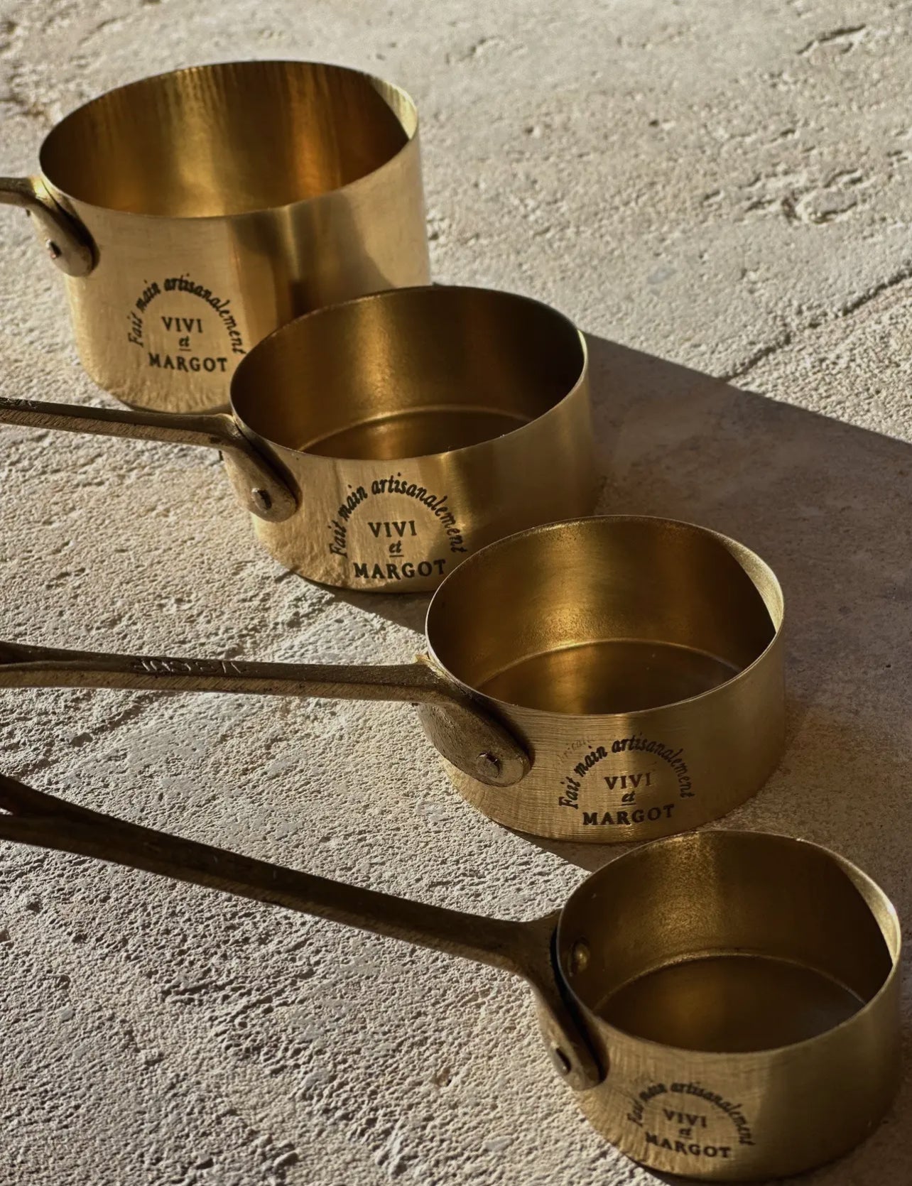 Artisan Brass or Copper Measuring Cups