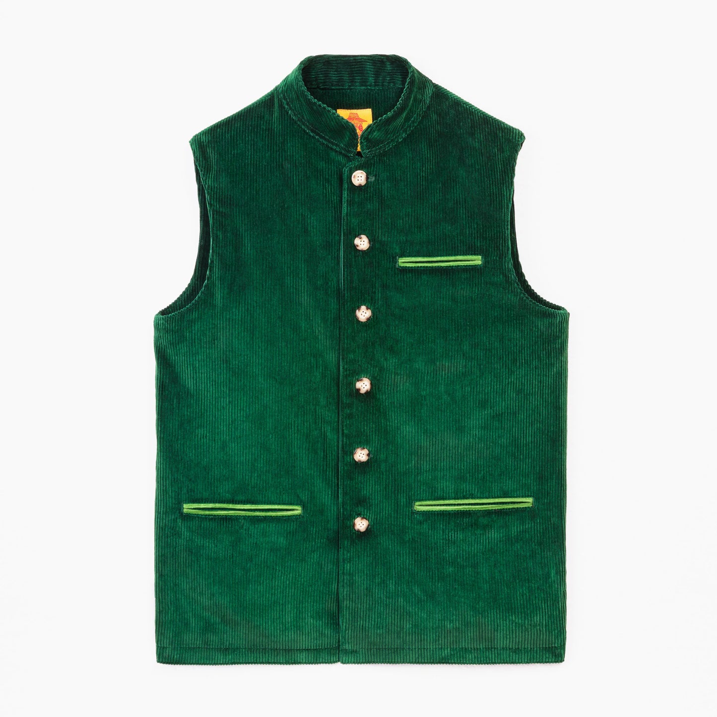 British Green Velvet Cord Vest