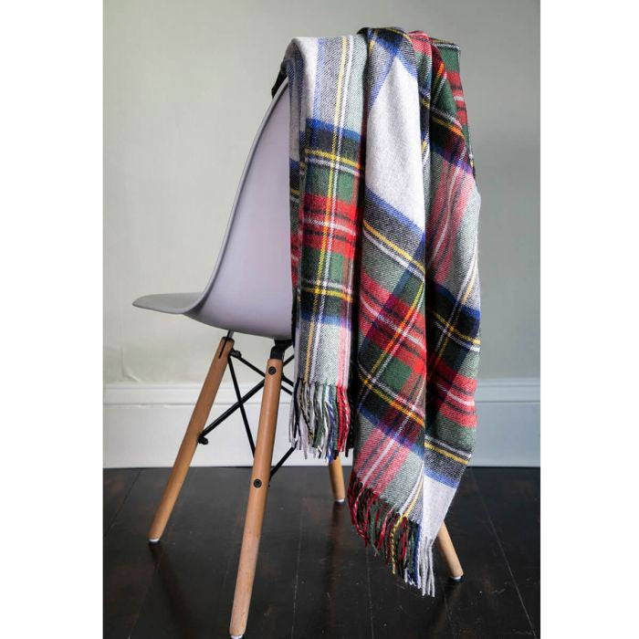 Stewart Silver Dress Wool Throw