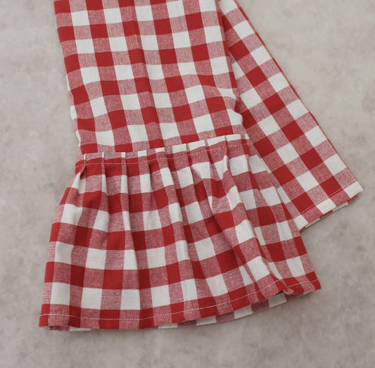 Gingham Ruffled Tea Towel