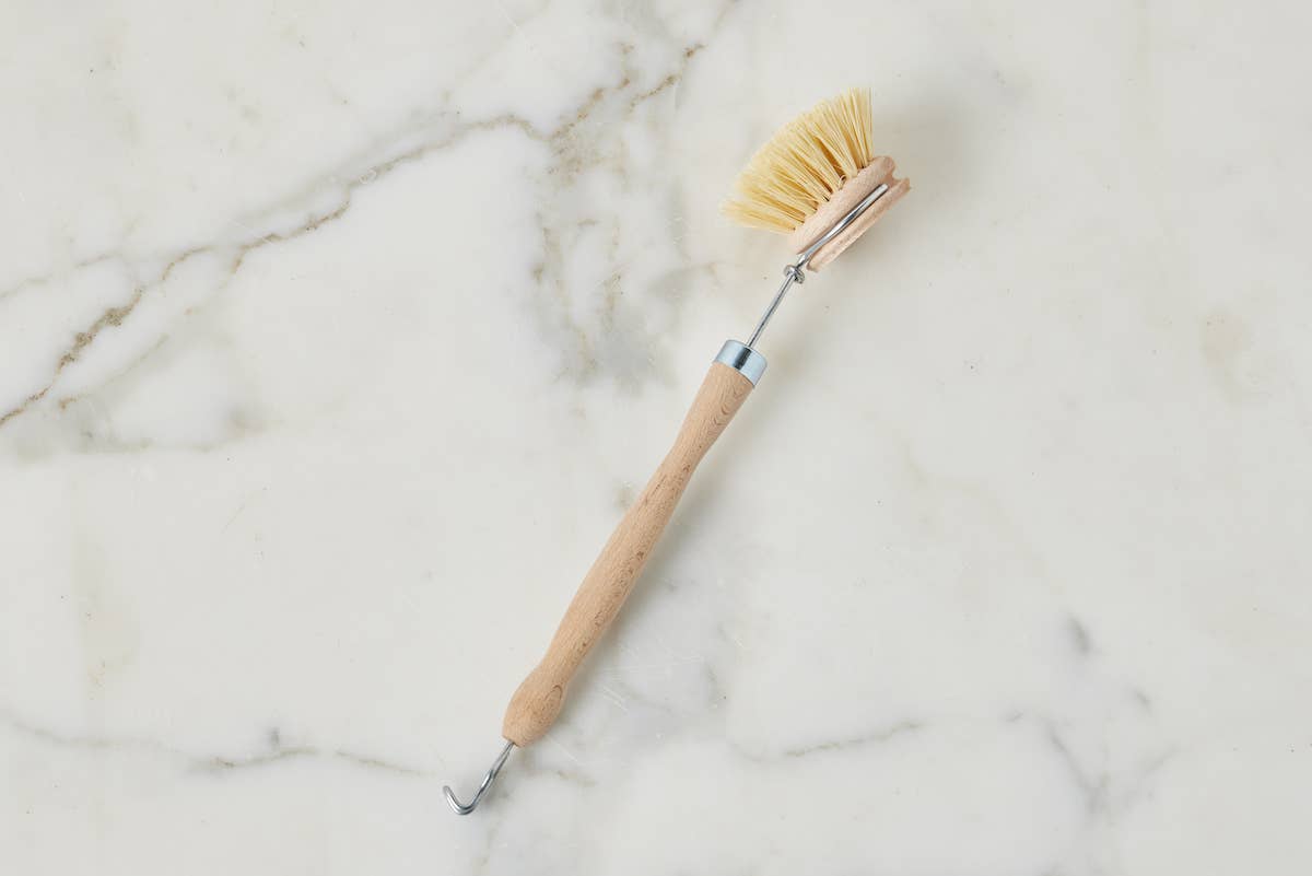 Wood-Handled Dish Brush