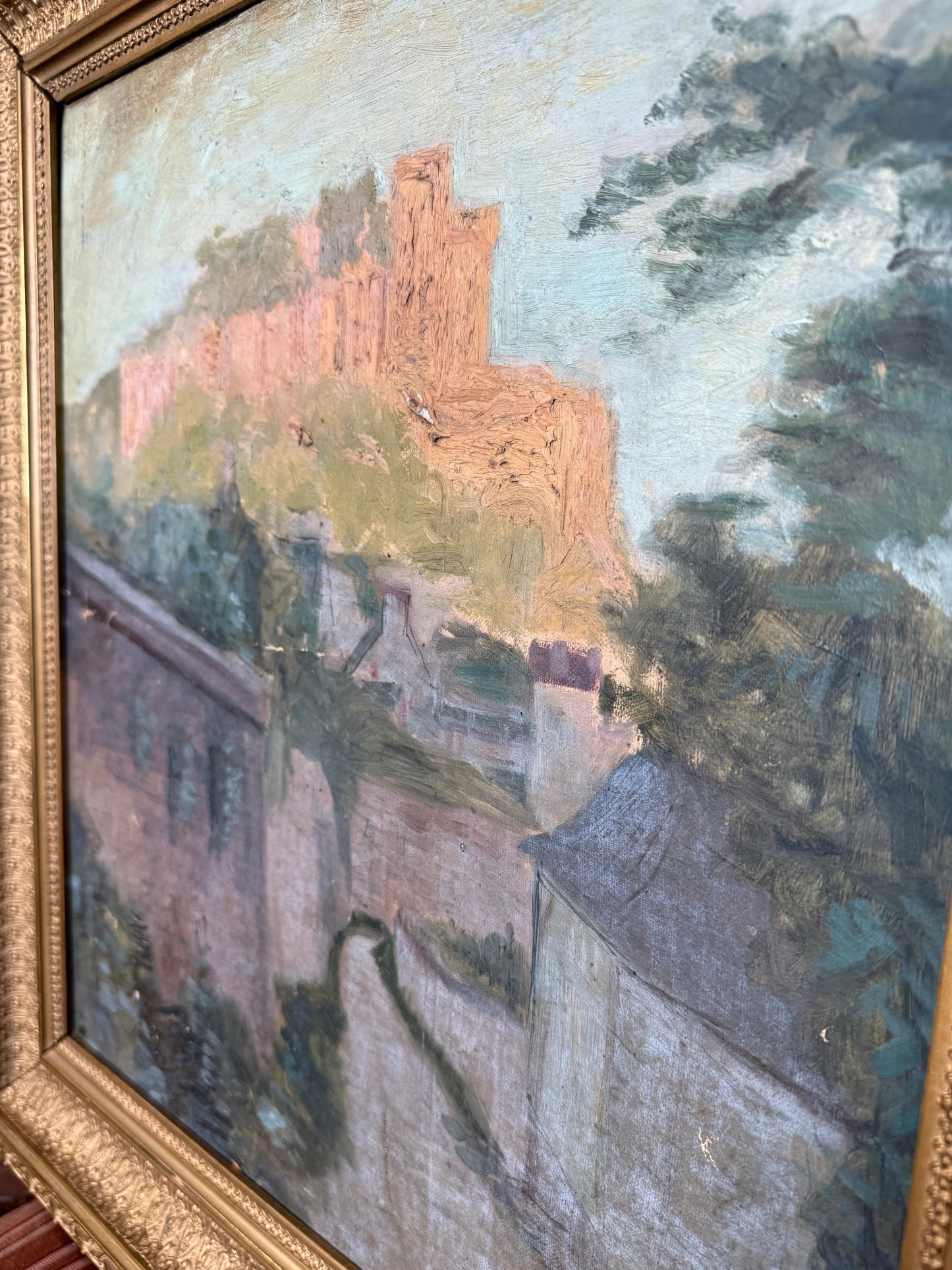 Oil Painting of French Castle