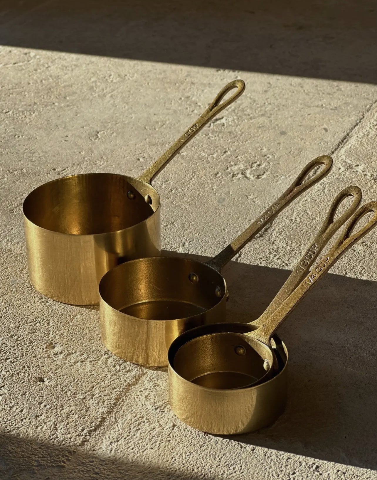 Artisan Brass or Copper Measuring Cups