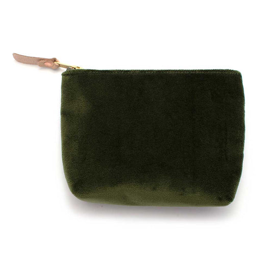 Velvet Jewel Pouch- Olive