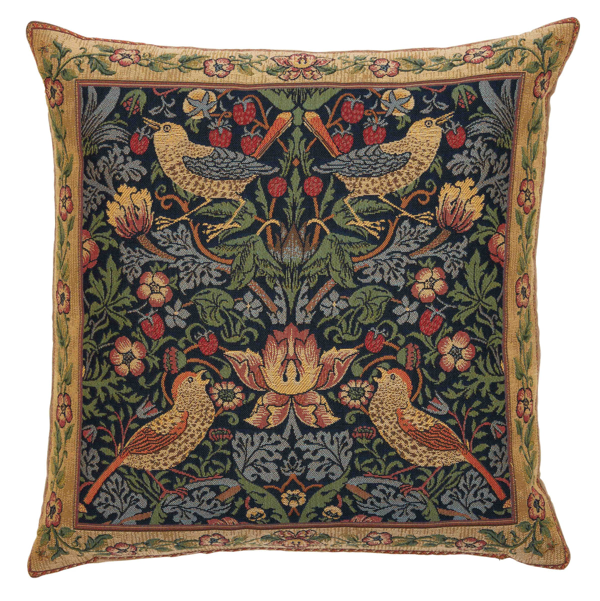 Strawberry Thief Classic Tapestry Cushion- 46x46cm