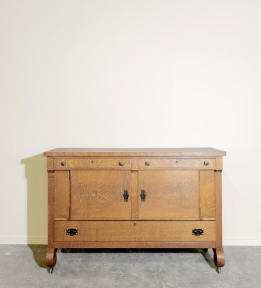Arts & Crafts Mission Oak Sideboard Buffett