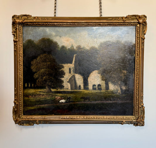 Grazing by the Church Gardens Oil Painting