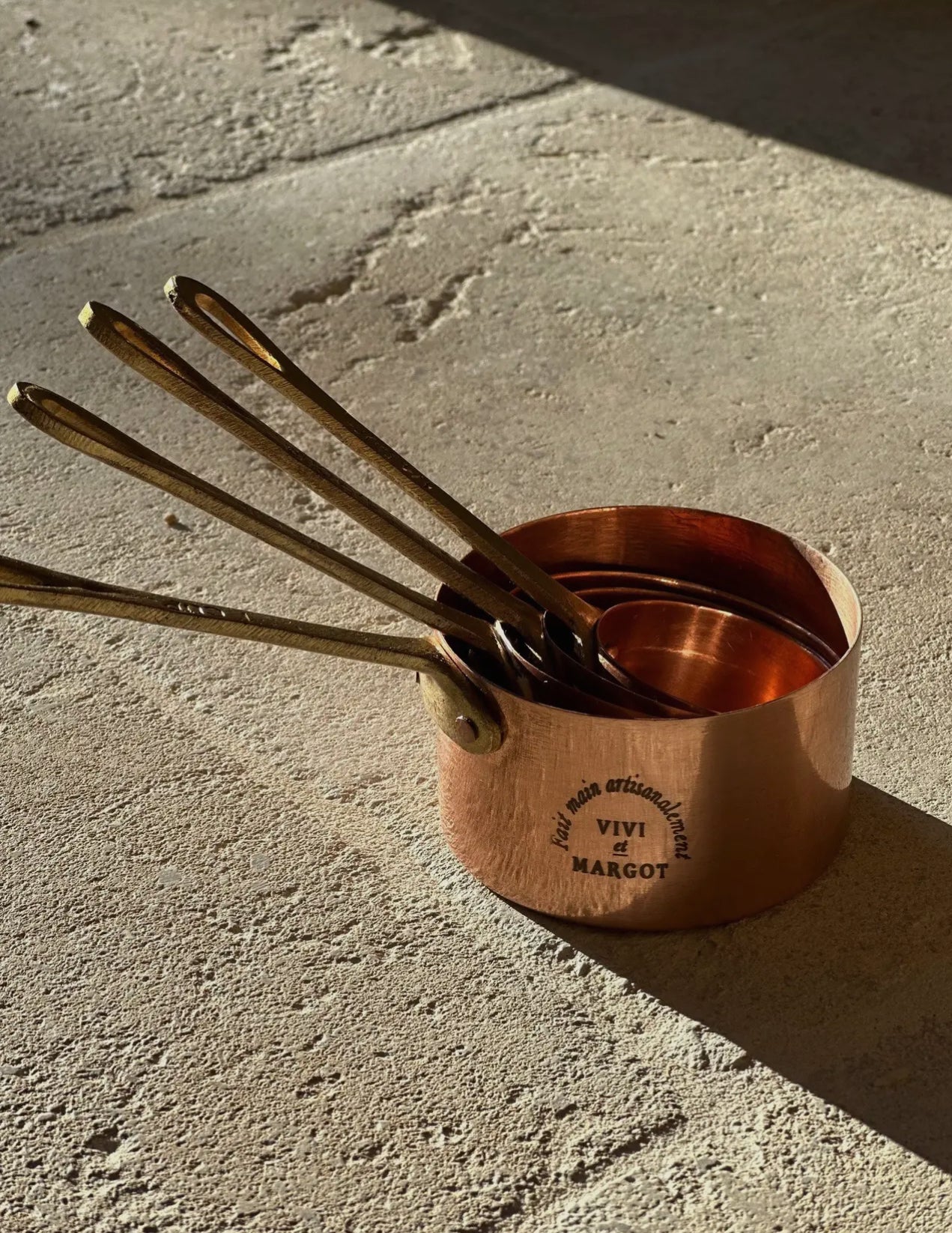 Artisan Brass or Copper Measuring Cups