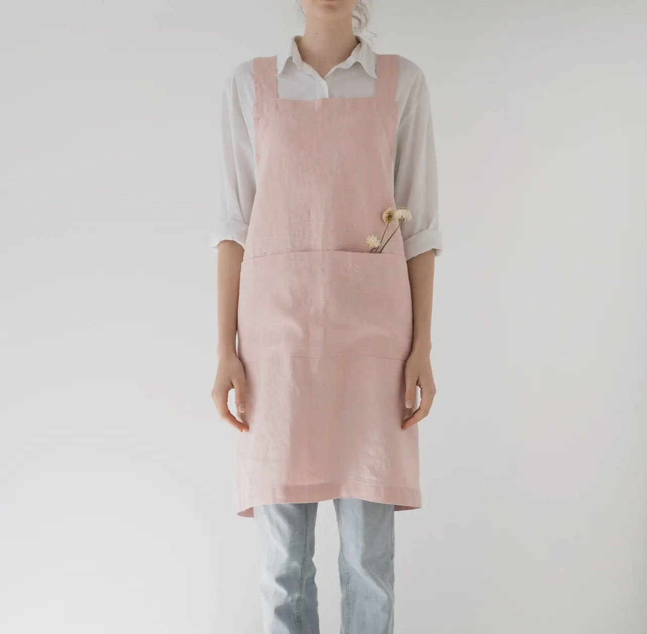 Linen Crossback Apron