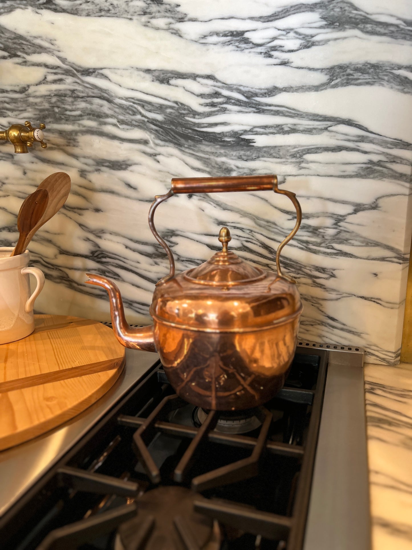 Antique Copper Tea Kettle XL