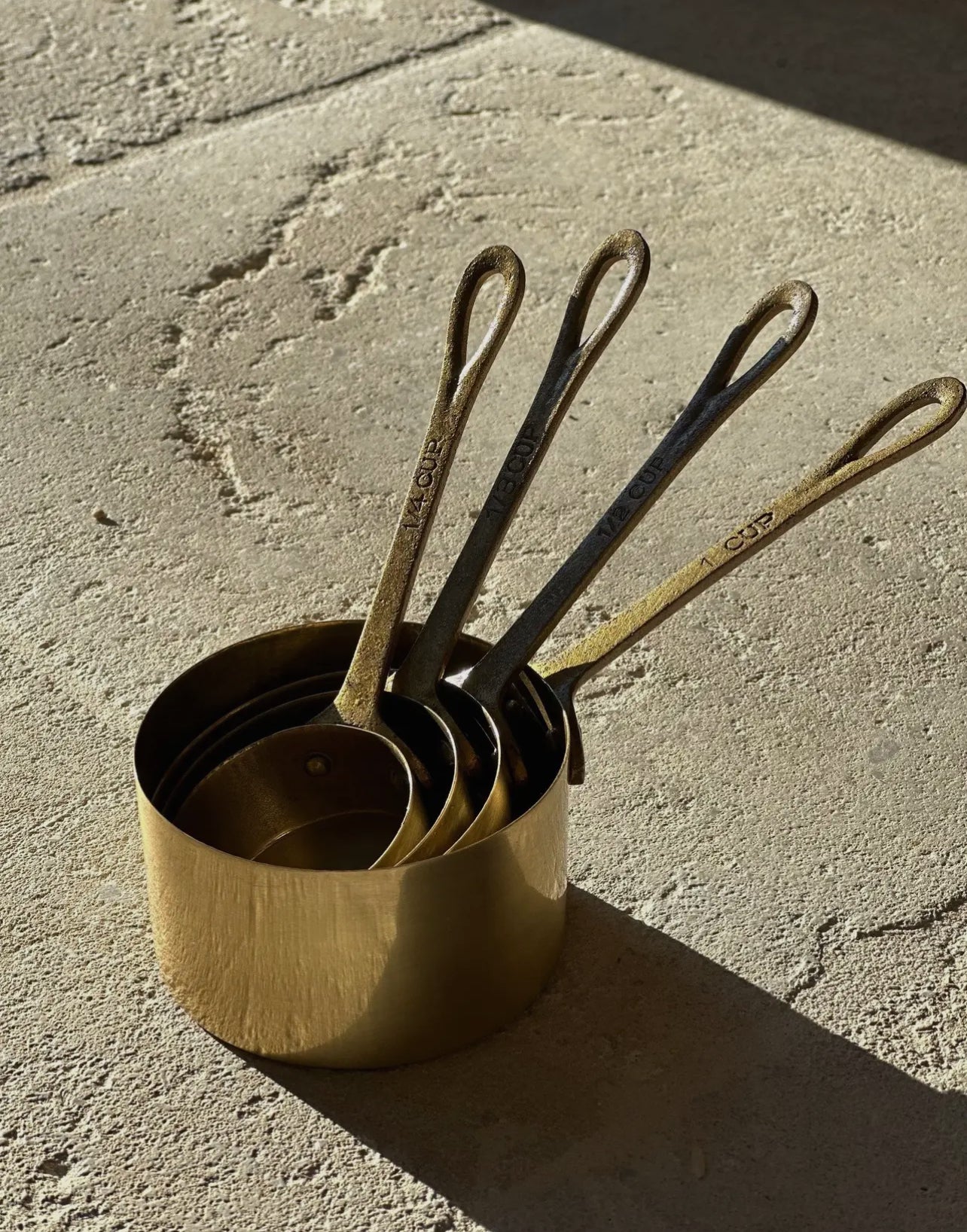 Artisan Brass or Copper Measuring Cups