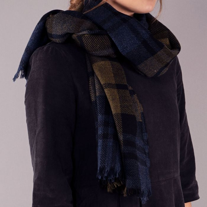 Black Watch Olive Wool Scarf