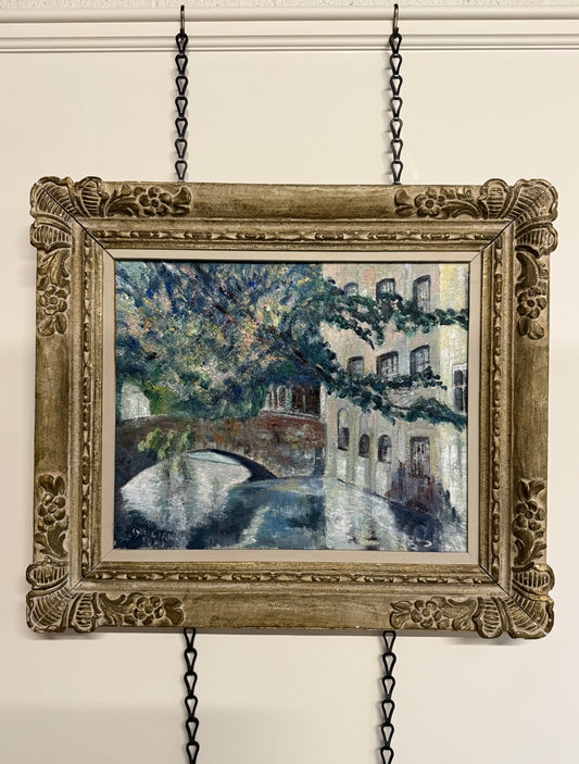 Summer Bridge Oil Painting