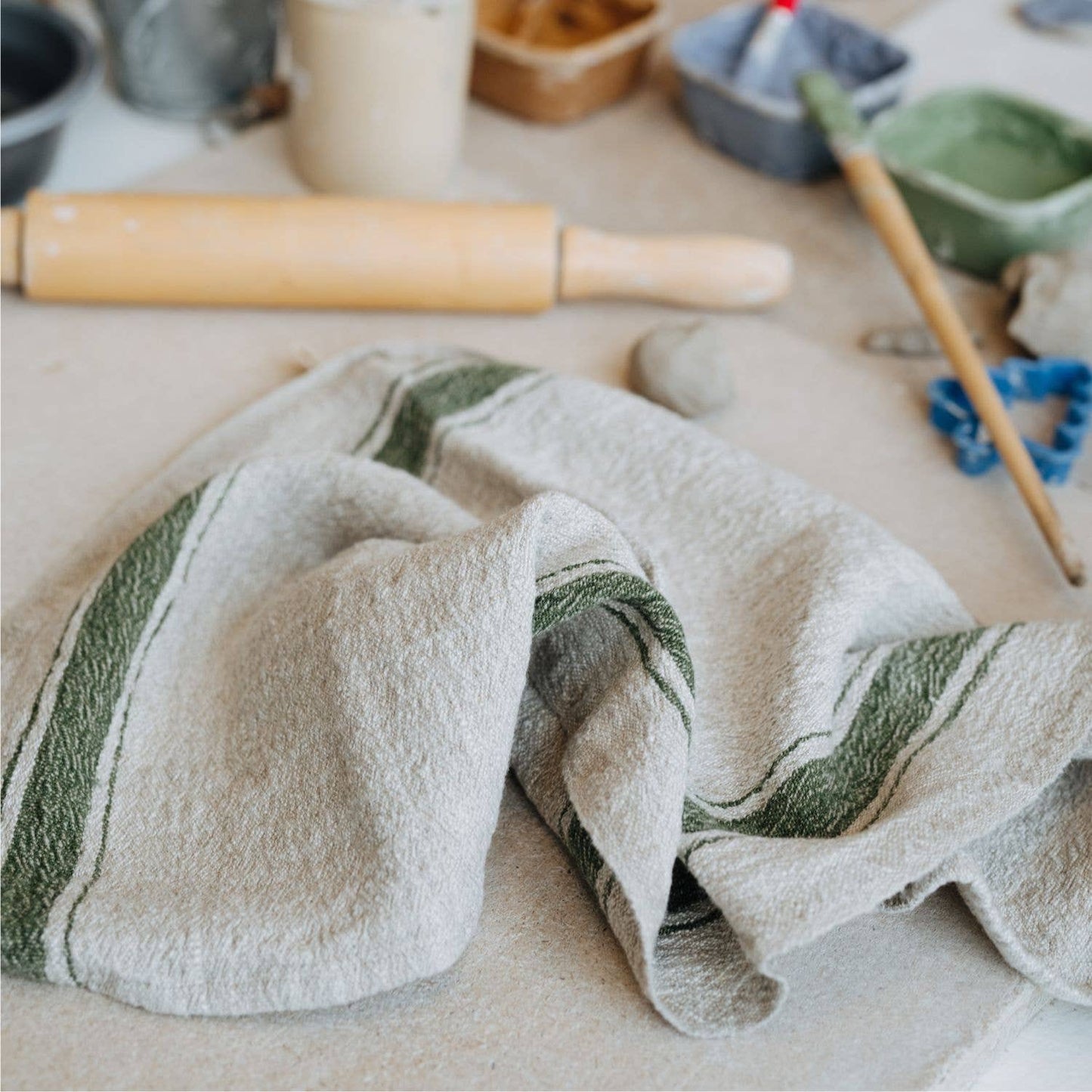 Stripe Linen Kitchen Towel