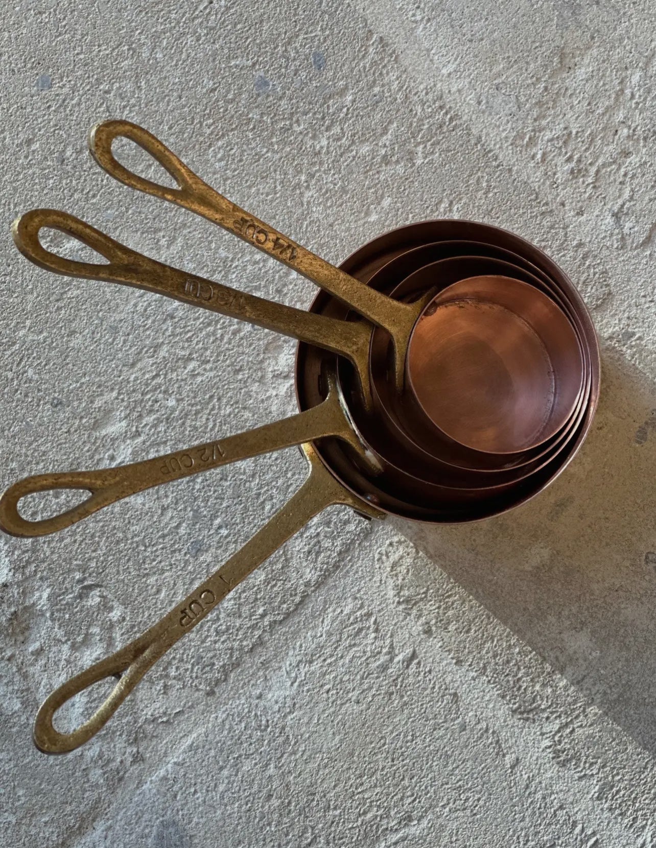 Artisan Brass or Copper Measuring Cups