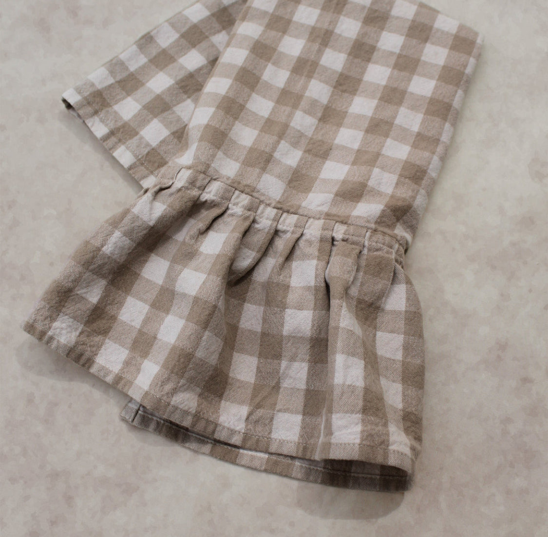 Gingham Ruffled Tea Towel