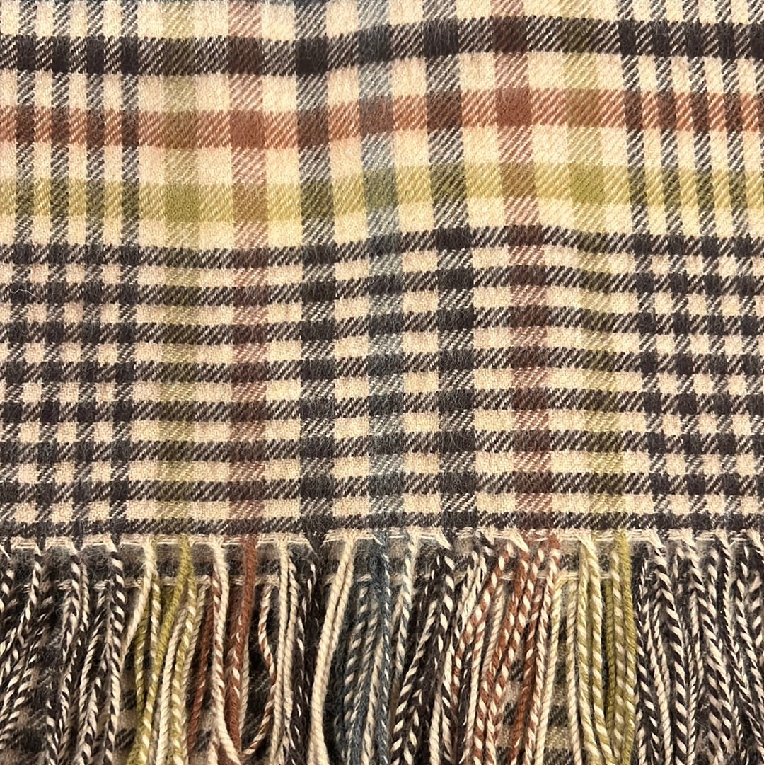 Antique Glen Check Wool Throw