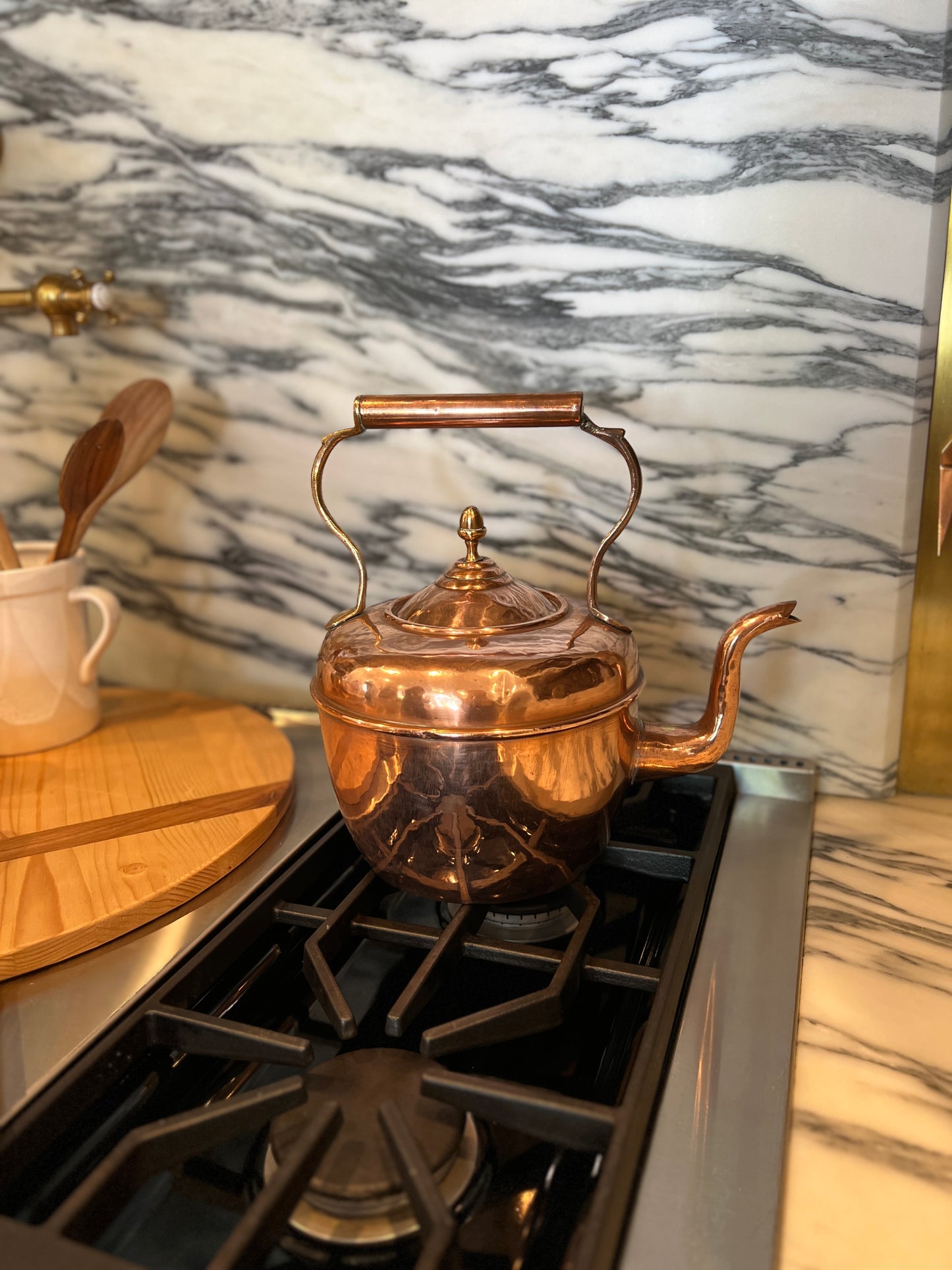 Antique Copper Tea Kettle XL