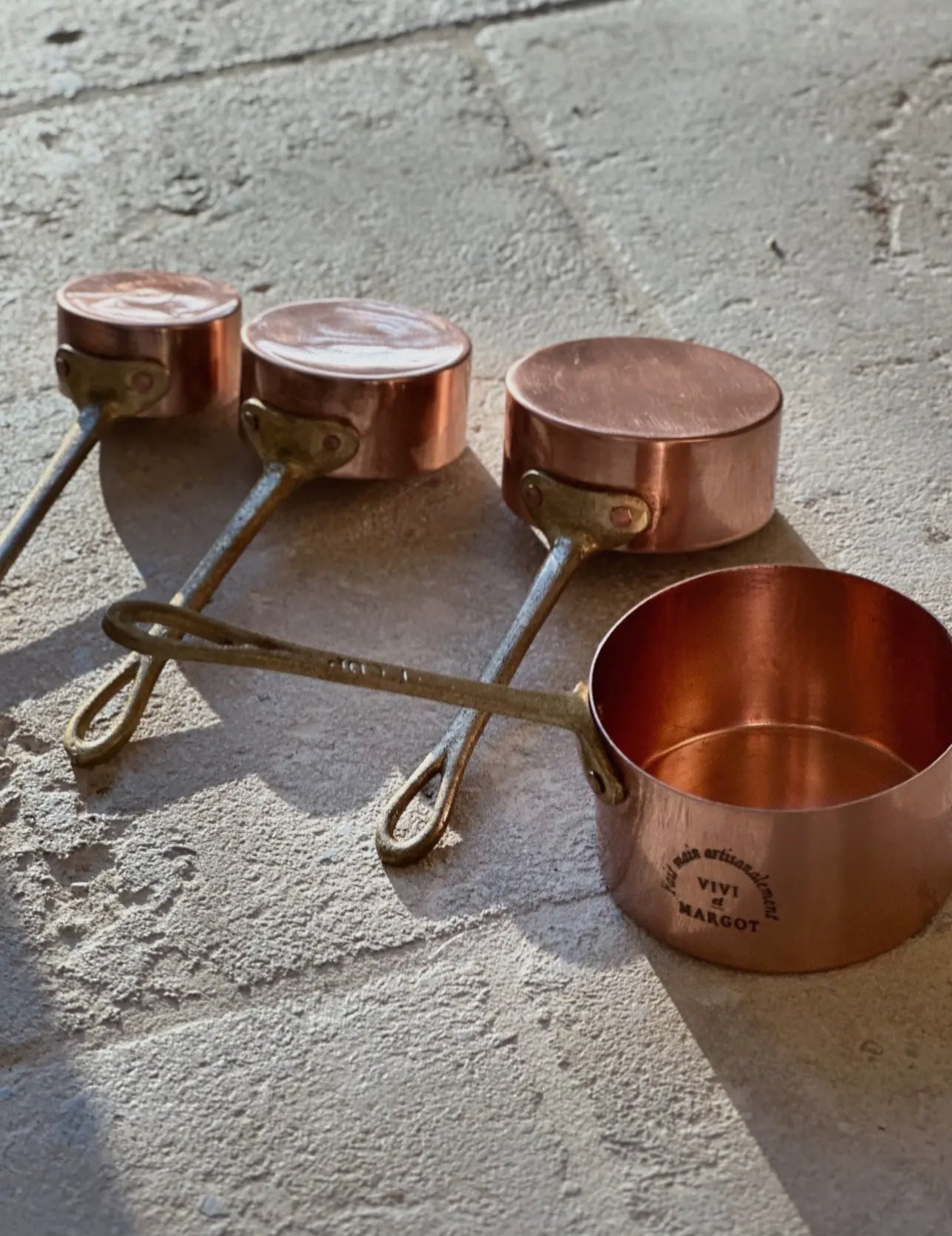 Artisan Brass or Copper Measuring Cups