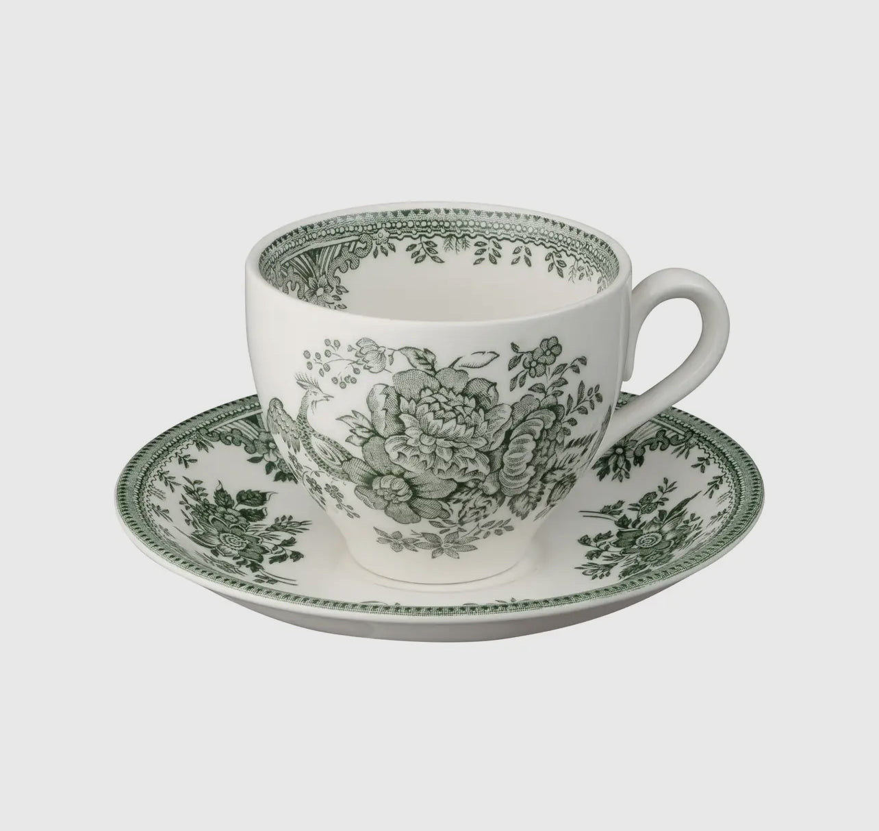 Green 5” Teacup Saucer