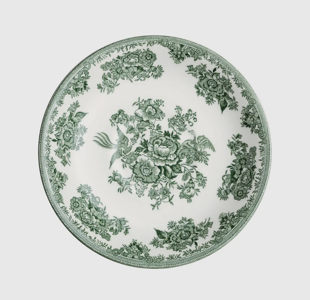 Green British Plates: Various Sizes