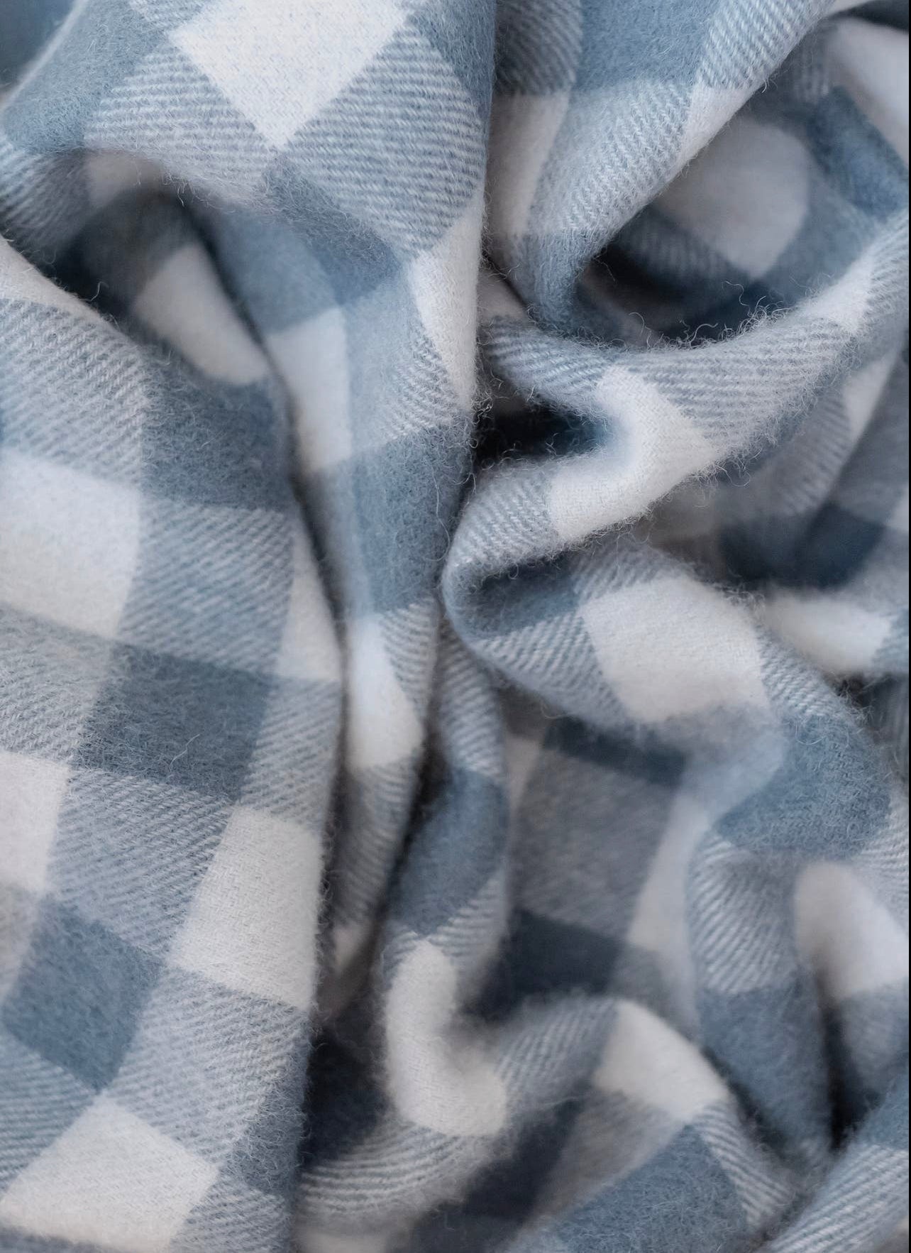 Baby Blanket: Slate Blue Gingham