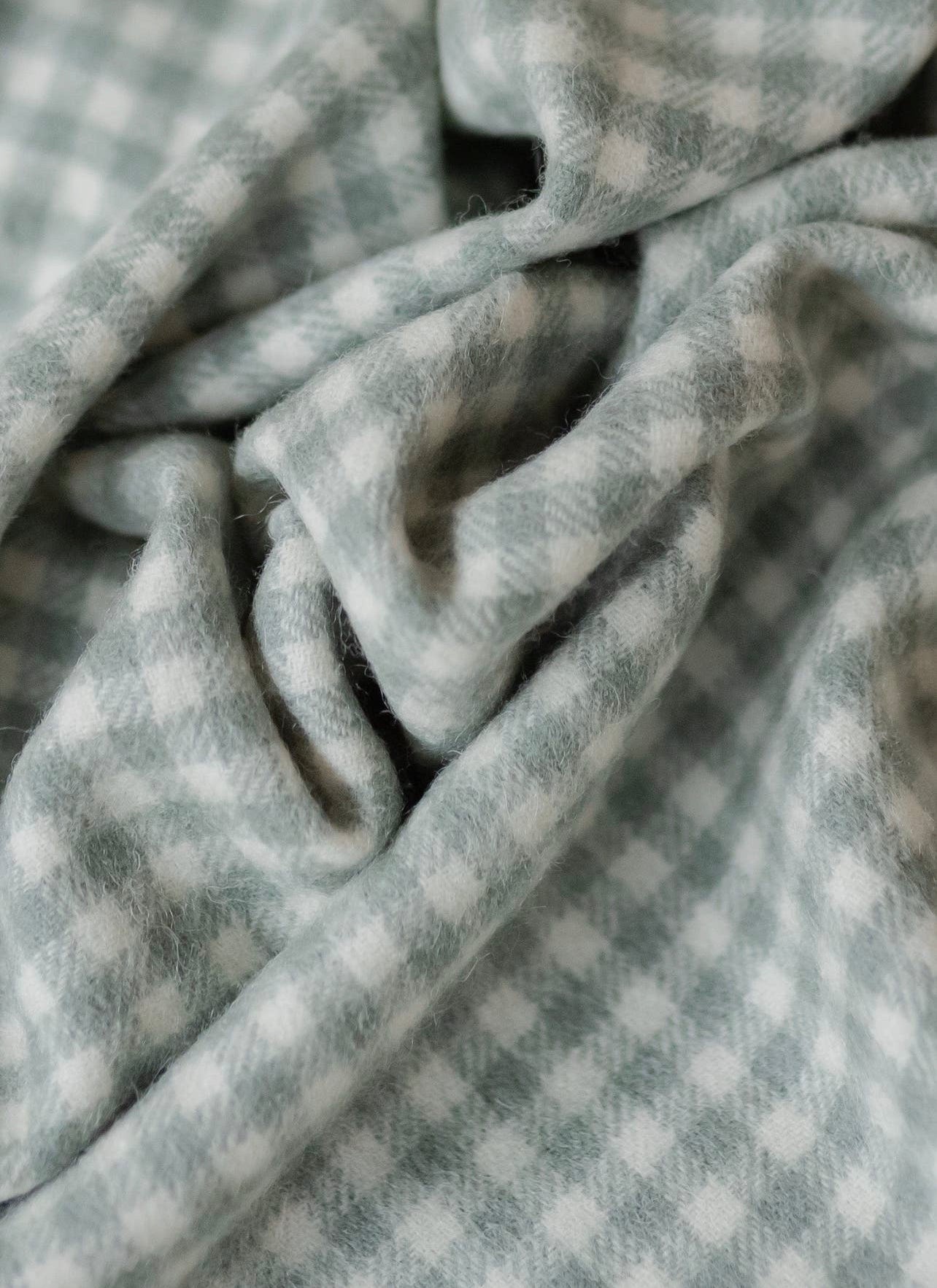 Baby Blanket: Sage Nursery Gingham