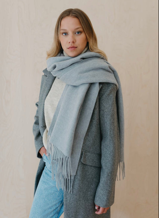 Grey Lambswool Scarf