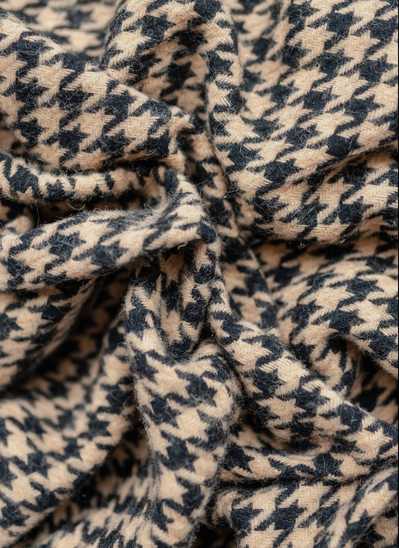 Camel Houndstooth Scarf