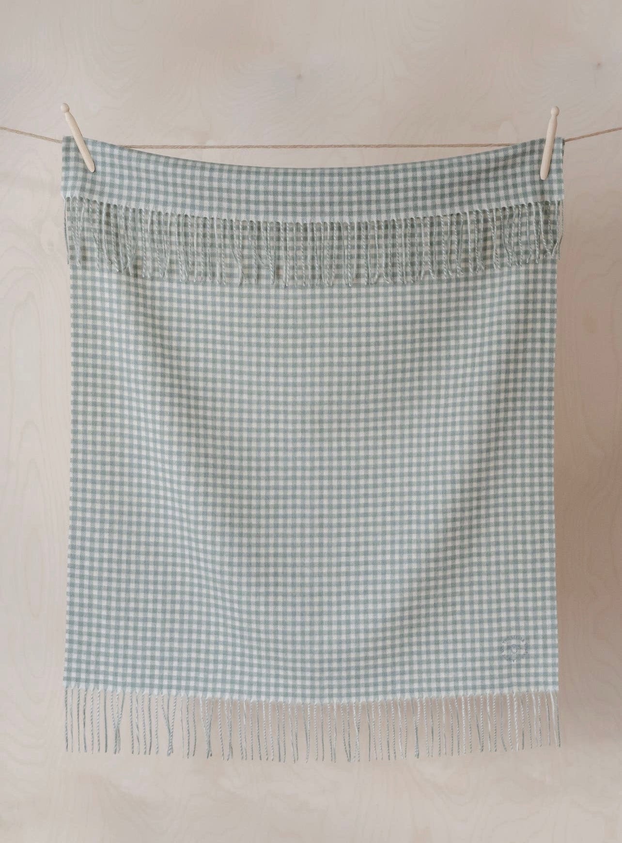 Baby Blanket: Sage Nursery Gingham