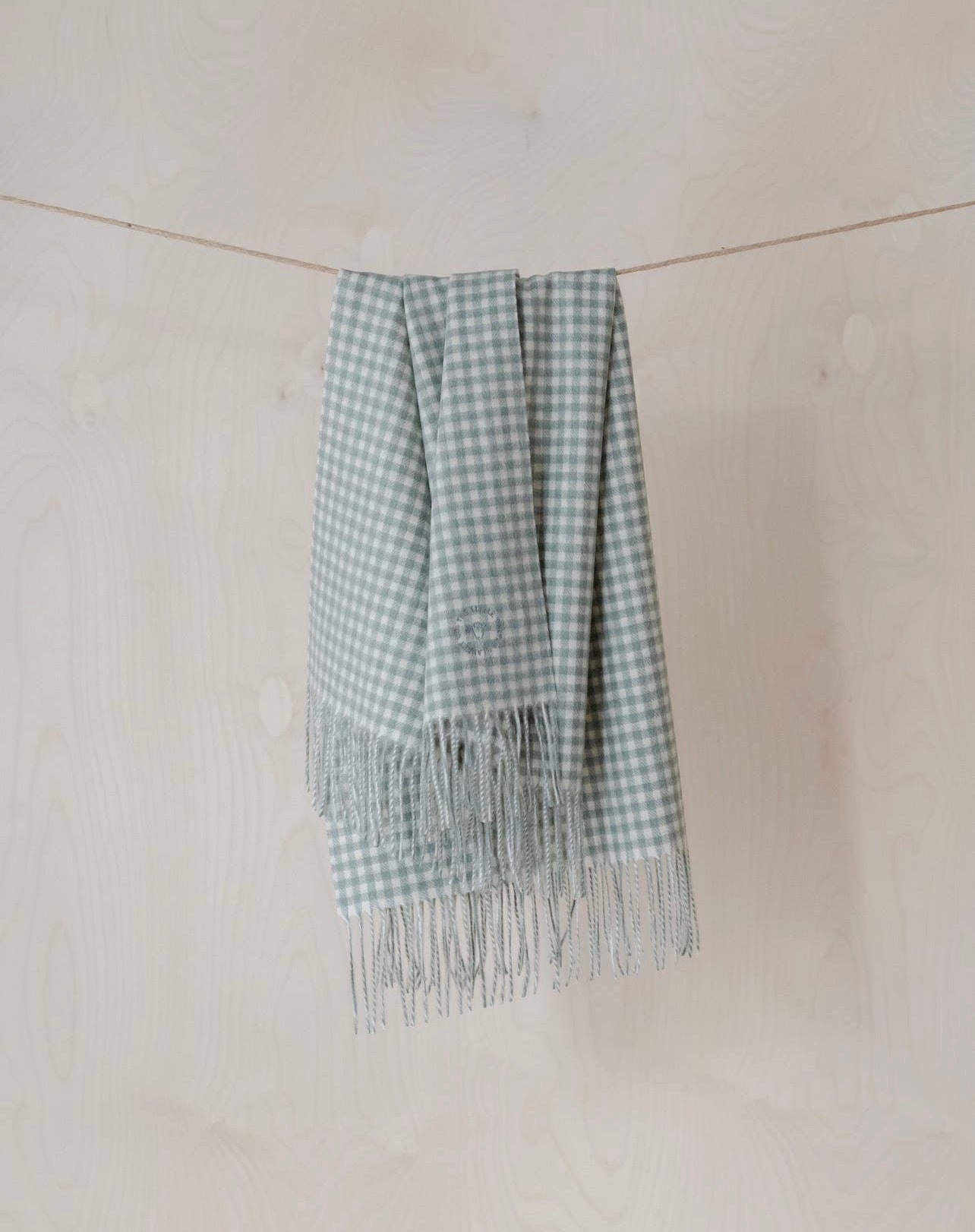 Baby Blanket: Sage Nursery Gingham