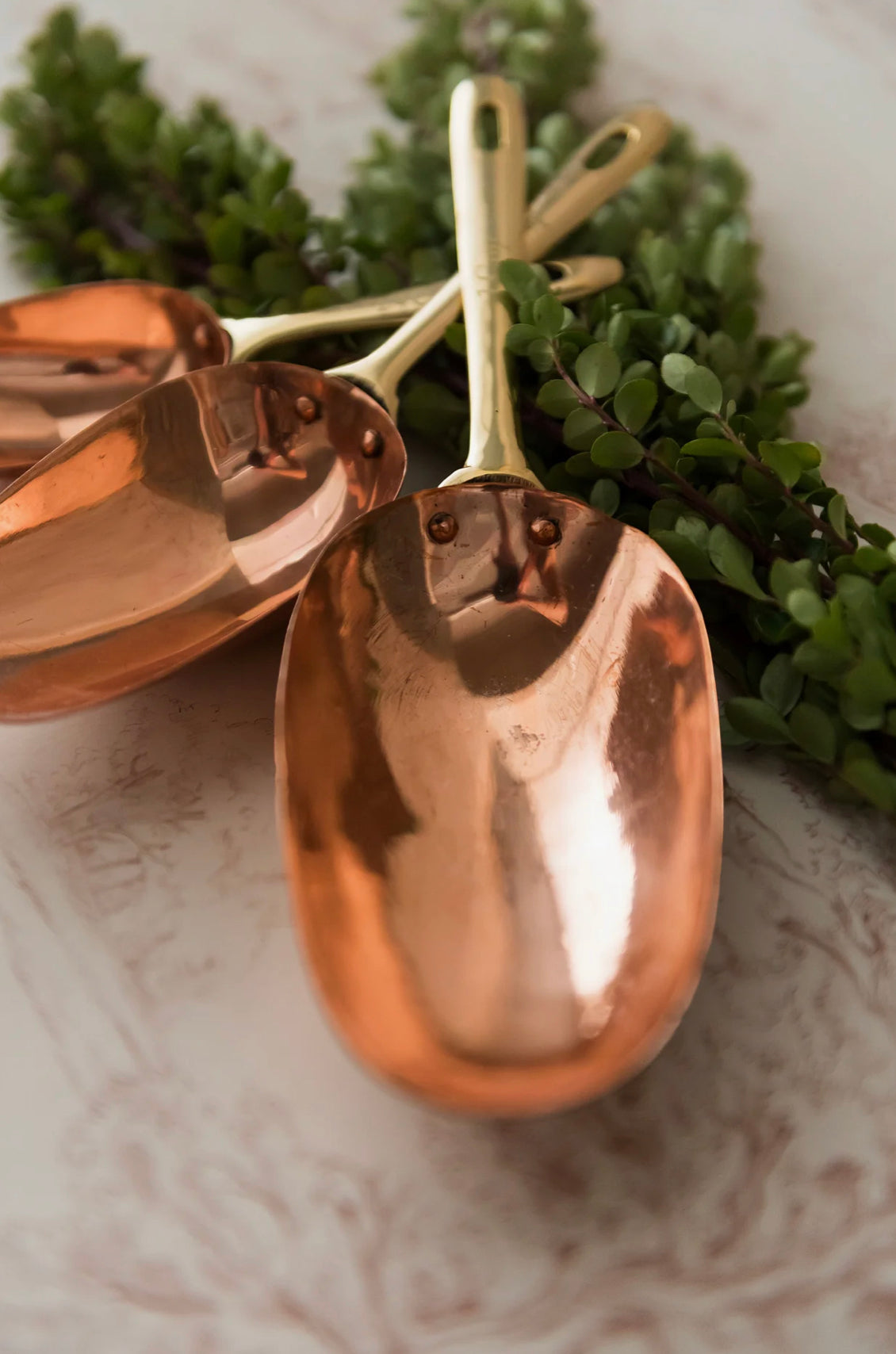 Copper Scoops (set of 3)