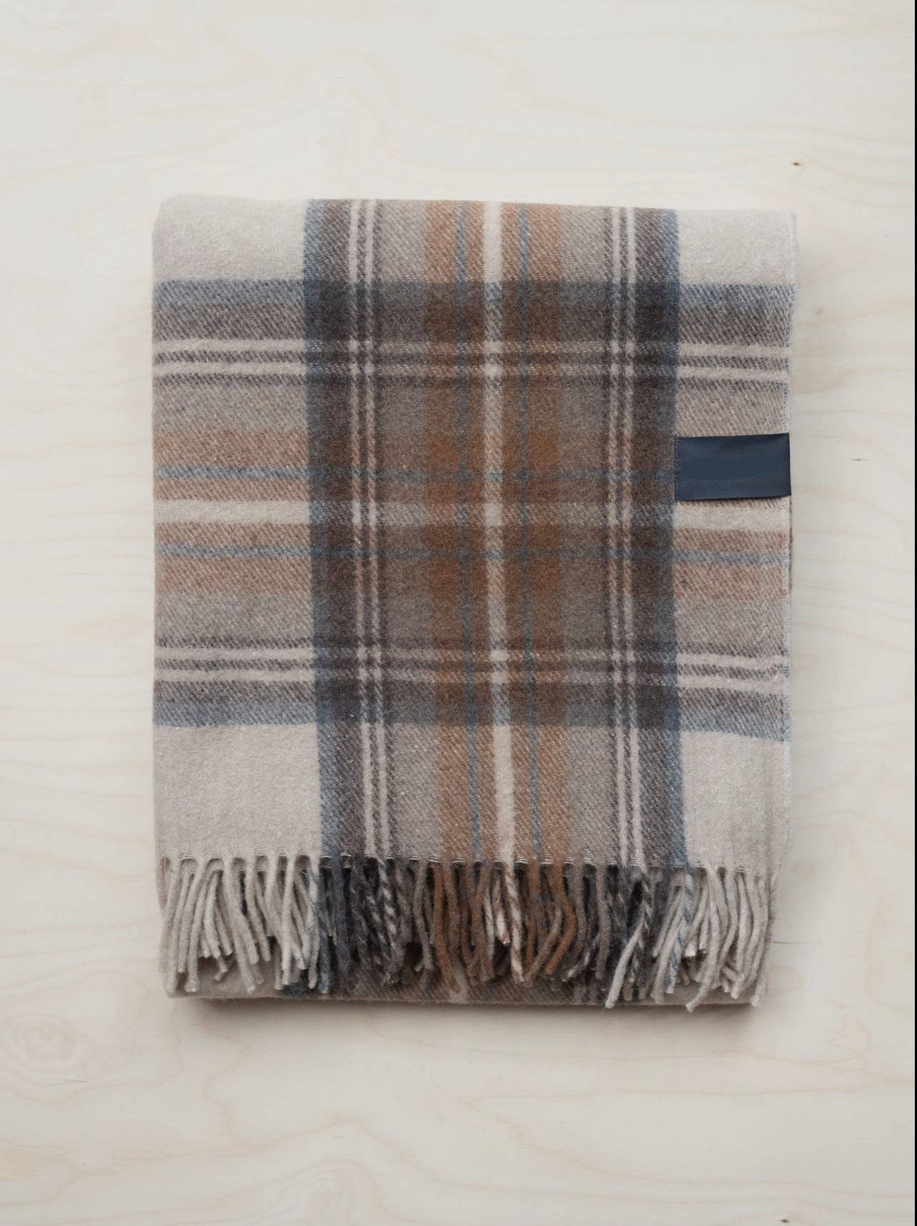 Wool Throw: Natural Stewart