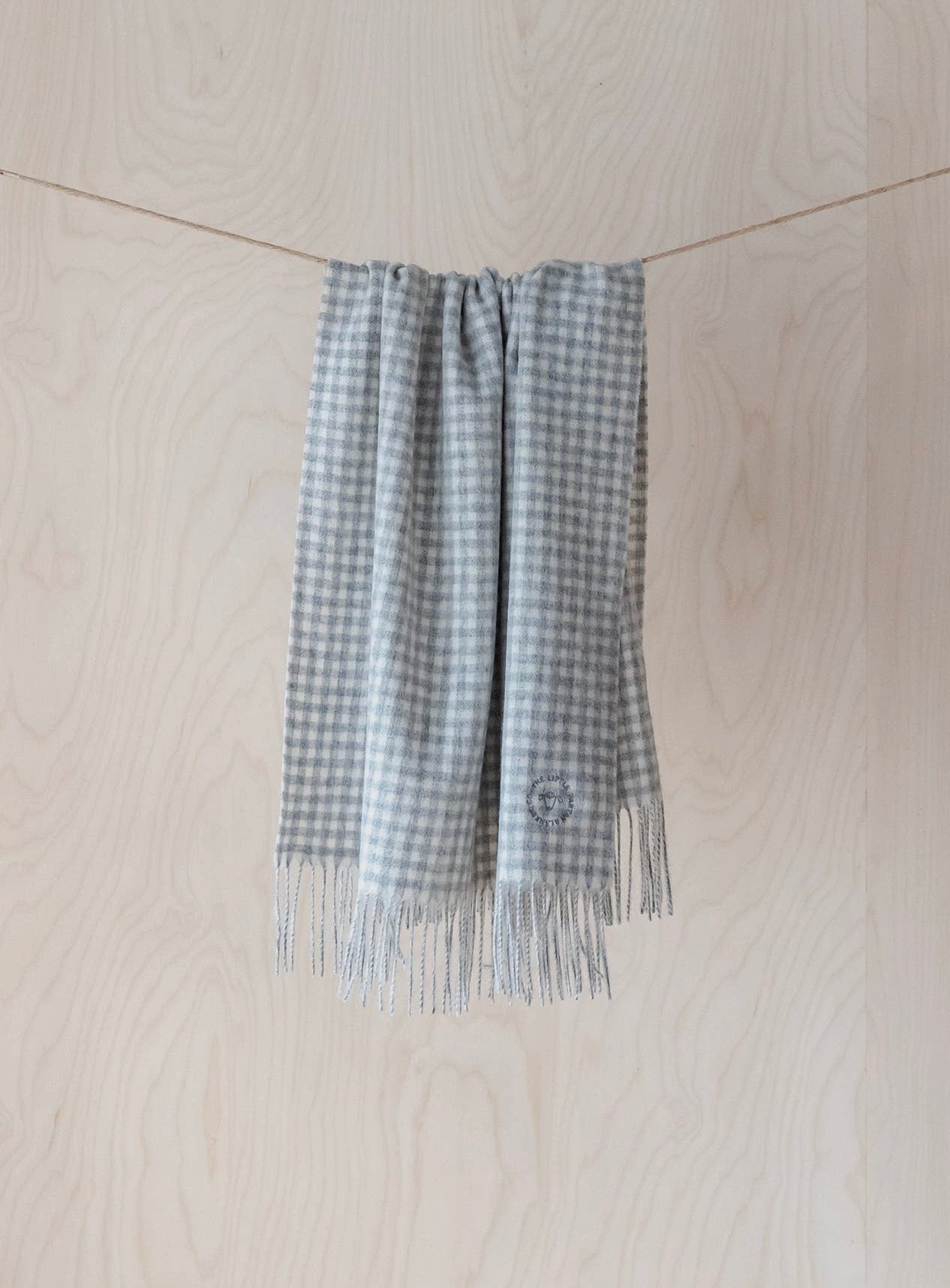 Baby Blanket: Grey Nursery Gingham