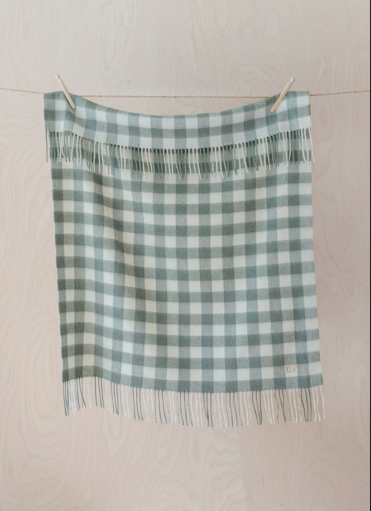 Baby Blanket: Sage Gingham