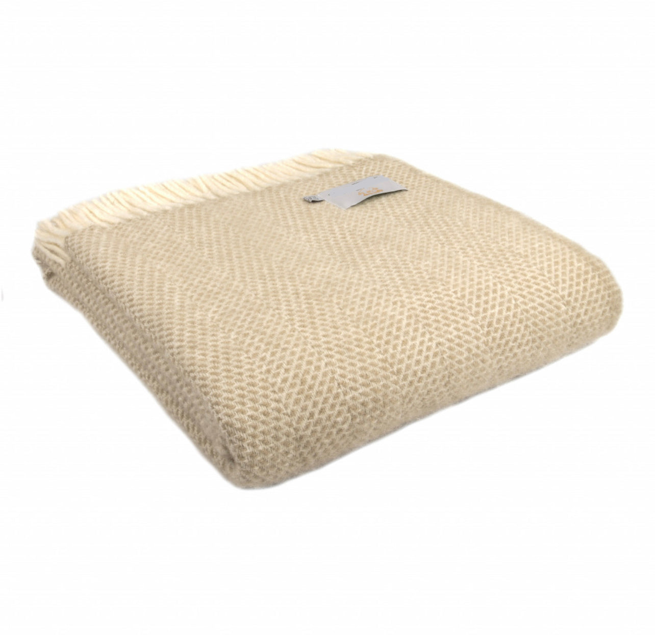 Wool Throw: Beehive Cream