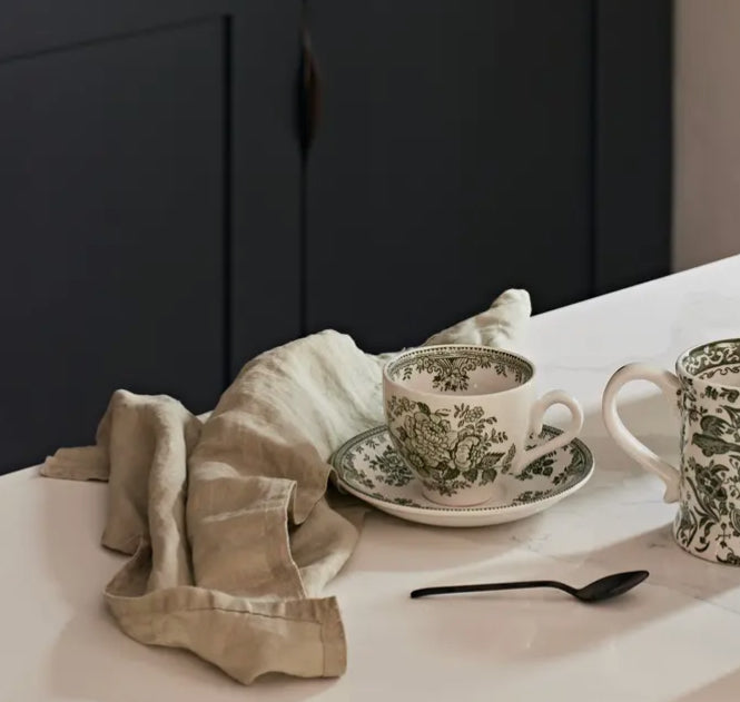 Green 5” Teacup Saucer