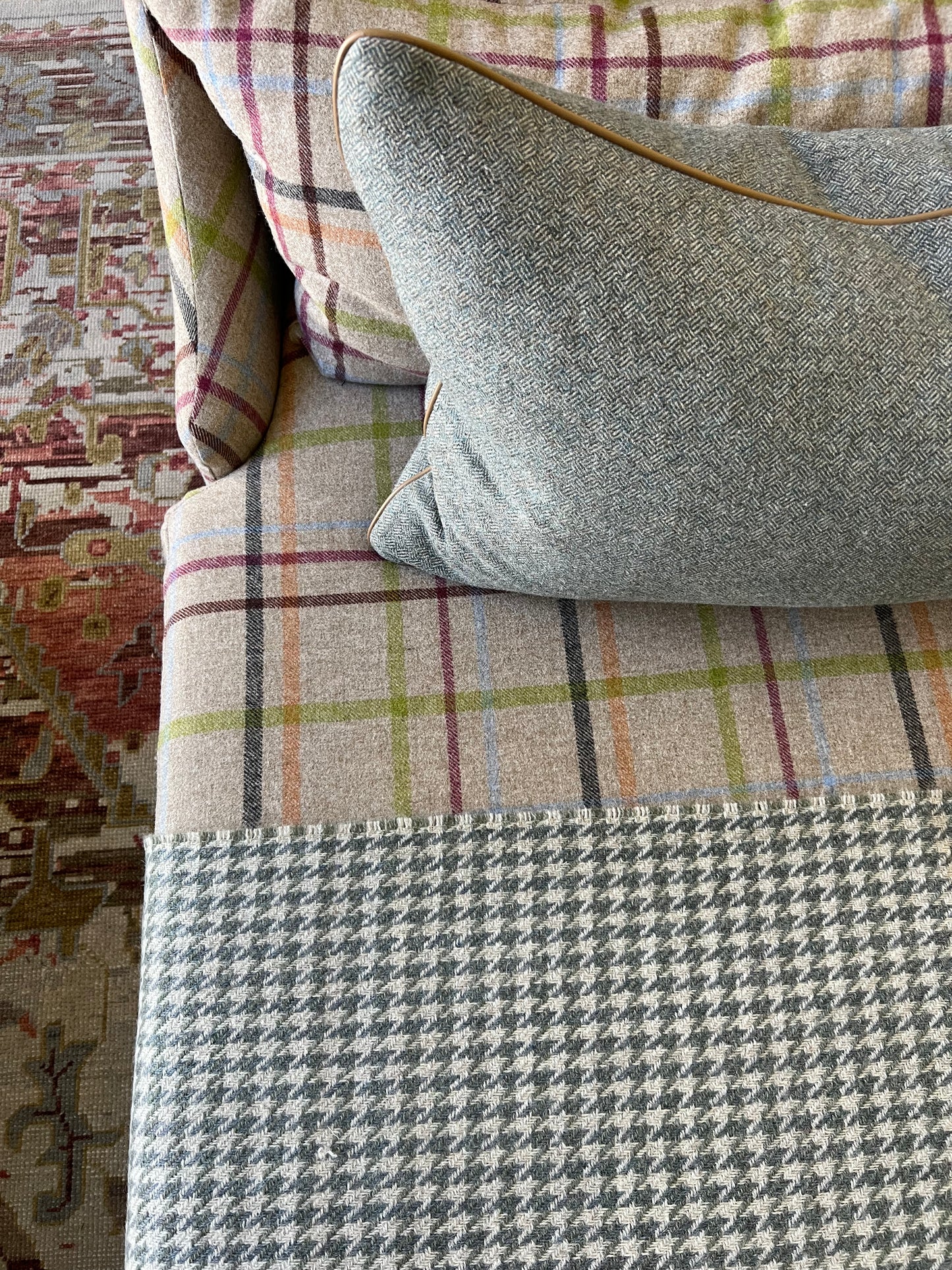 Houndstooth Moss Wool Throw