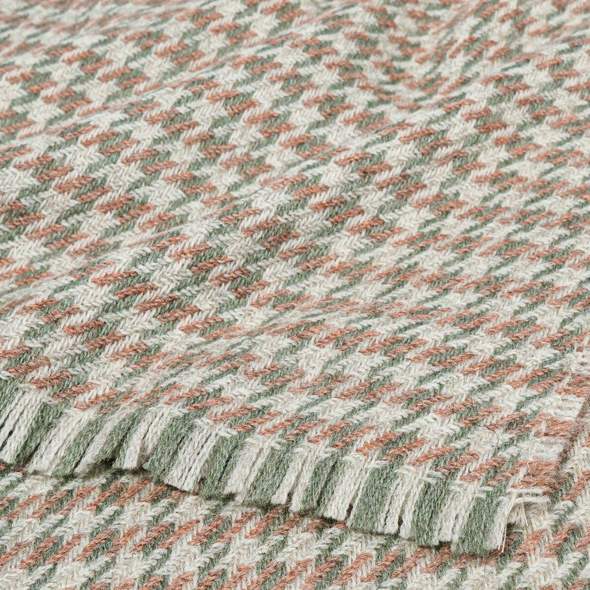 Houndstooth Meadow Wool Throw