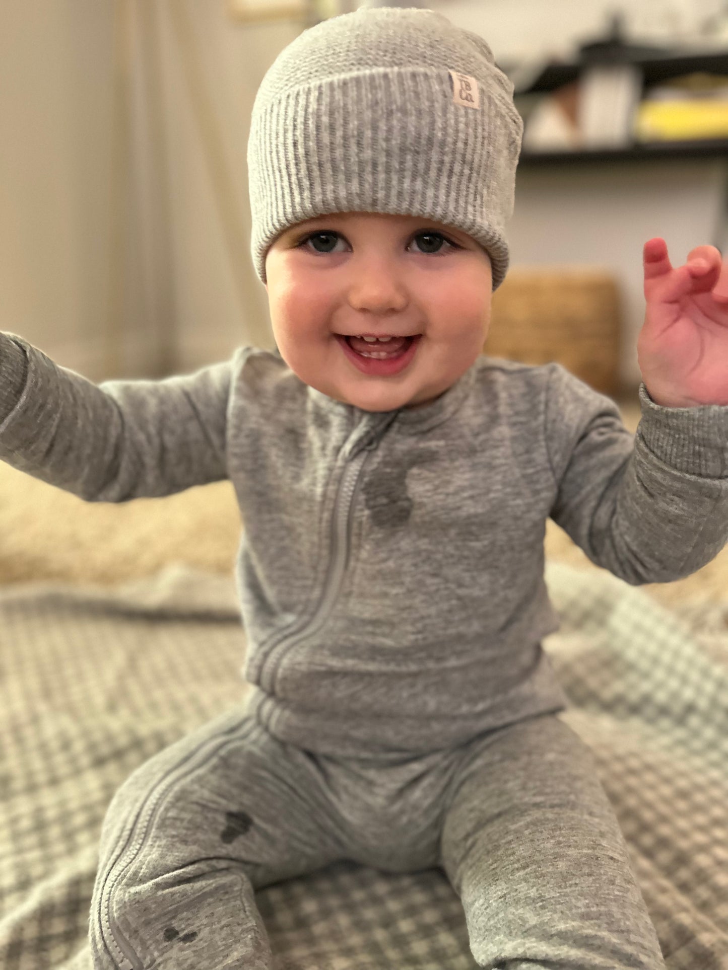 Hat: Baby Beanie Grey