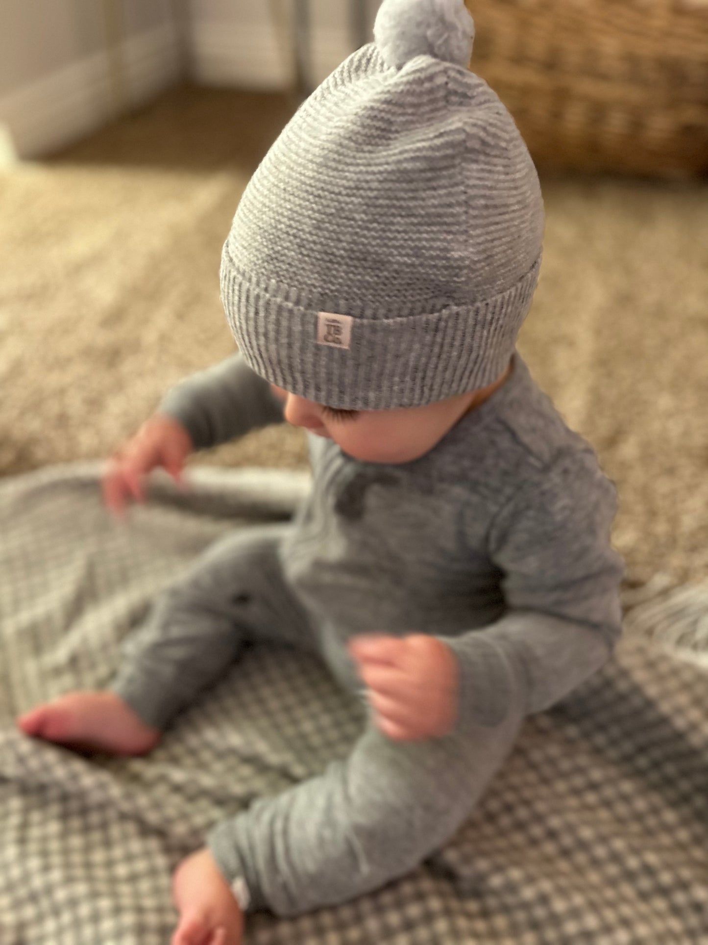 Hat: Baby Beanie Grey